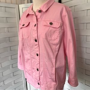 Pink COLDWATER CREEK XL woman’s short jacket.  3/4 sleeves.